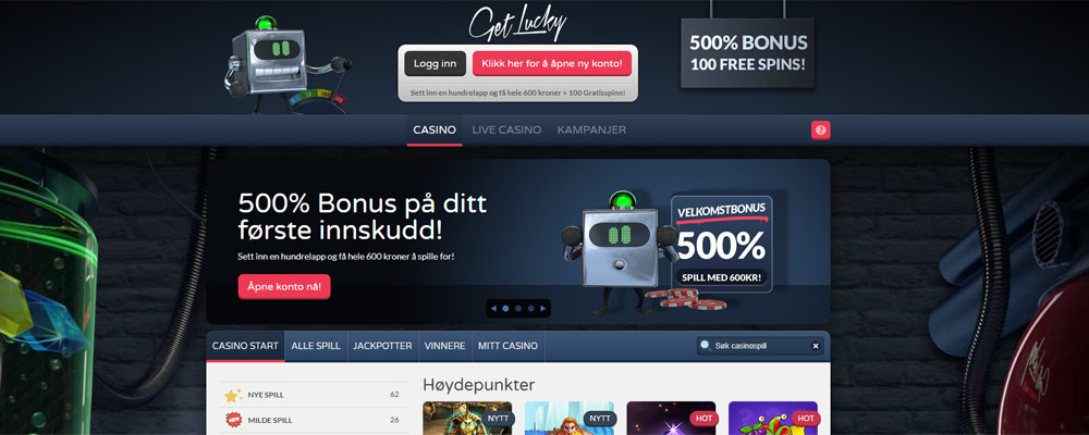 Get lucky casino for norske spillere